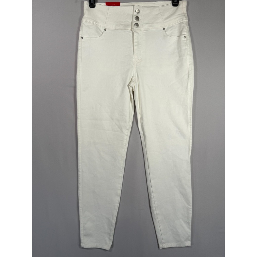 NWT Celebrity Pink Women's High Rise Ankle Skinny Optic White Button Pants 11/30